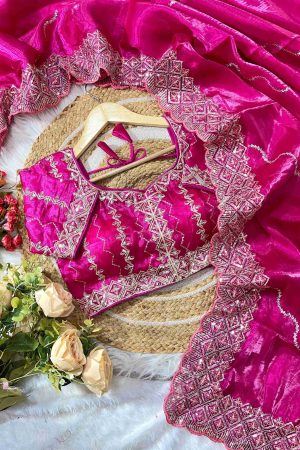 Latest Zimmy Choo Silk With Embroidery Sequence Work Sarees And Blouse