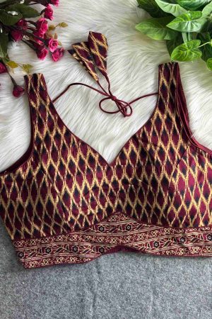 Trending Ajrakh Cotton Printed Blouse