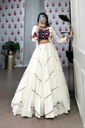 Navratri Special Pure Rayon With Mirror Gamthi And Sequins Work Lehenga Choli