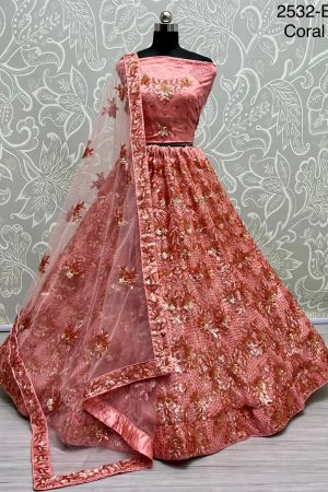 Occasional Wear Heavy Net With Embroidery Work Lehenga Choli