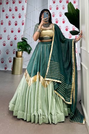 Navratri Special Pure Chanderi With Gotta Patti Lehenga Choli