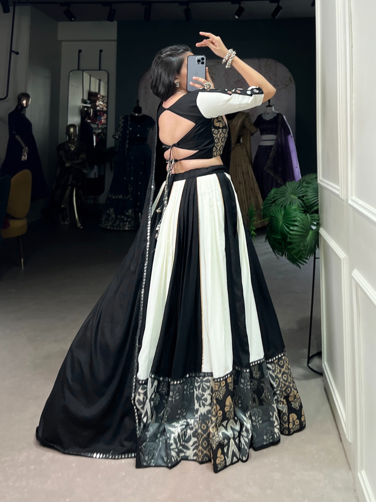 Navratri Pure Rayon With Printed And Mirror Work Lehenga Choli - Image 7