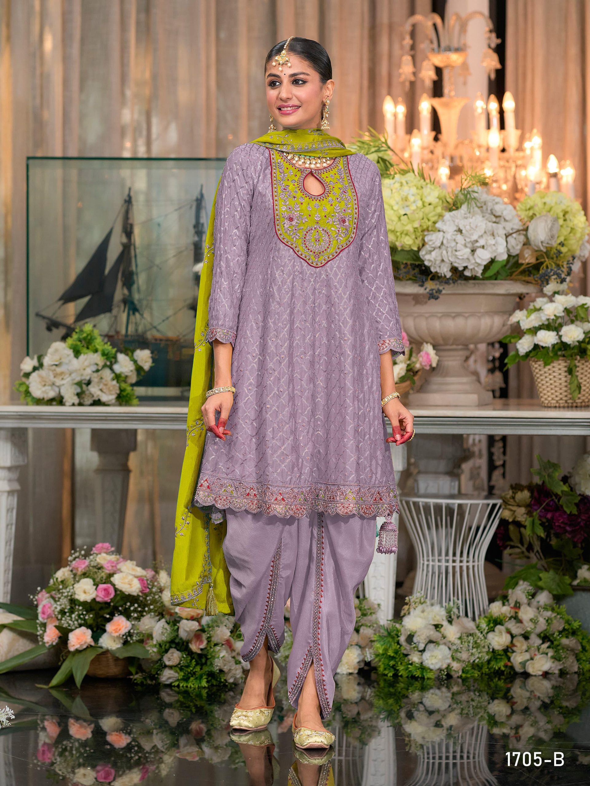 High Quality Chinon With Embroidery Salwar Suit - Image 3