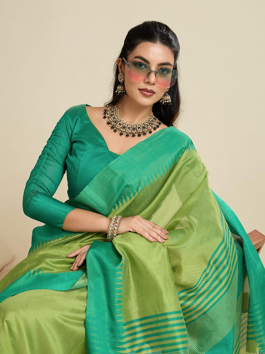 High On Demand Khadi Raw Silk With Weaving Silk Saree - Image 3