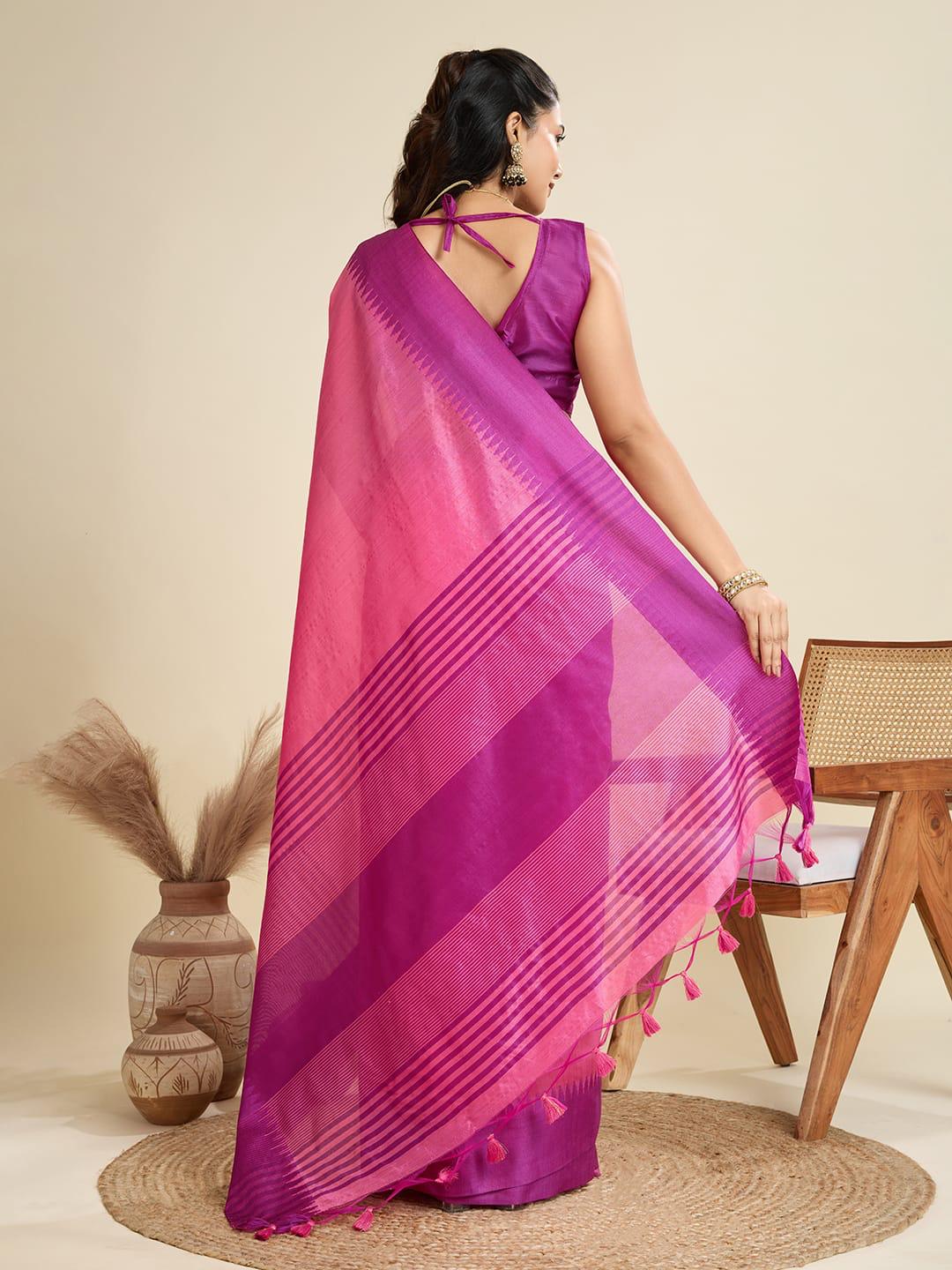 High On Demand Khadi Raw Silk With Weaving Silk Saree - Image 6
