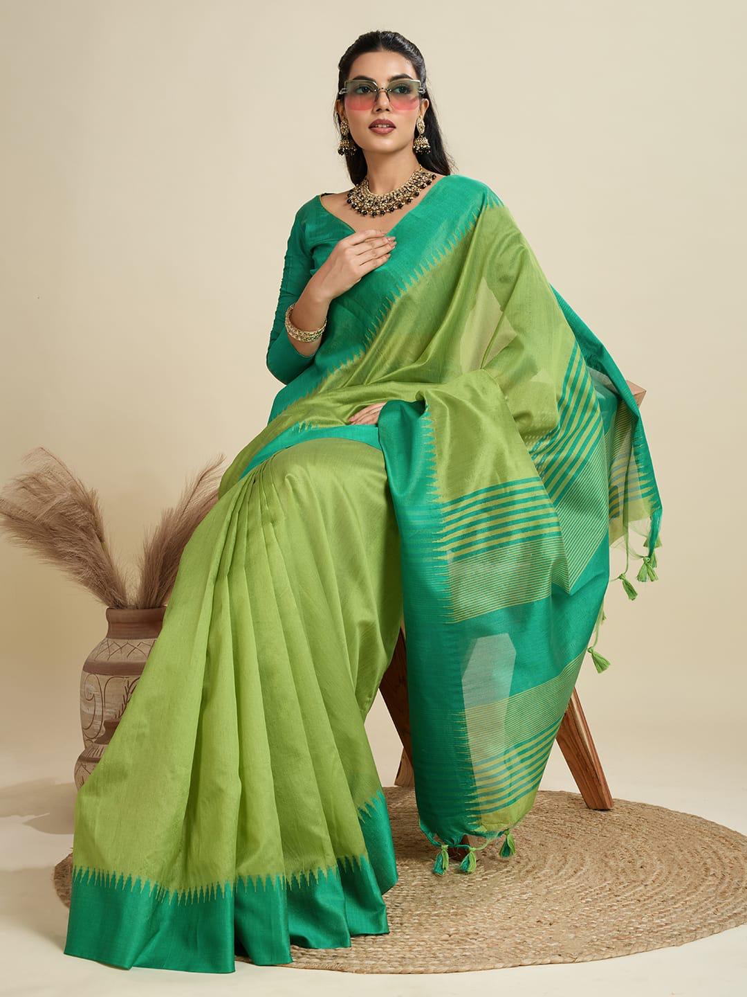 High On Demand Khadi Raw Silk With Weaving Silk Saree - Image 13