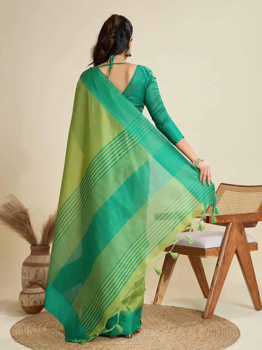 High On Demand Khadi Raw Silk With Weaving Silk Saree - Image 14