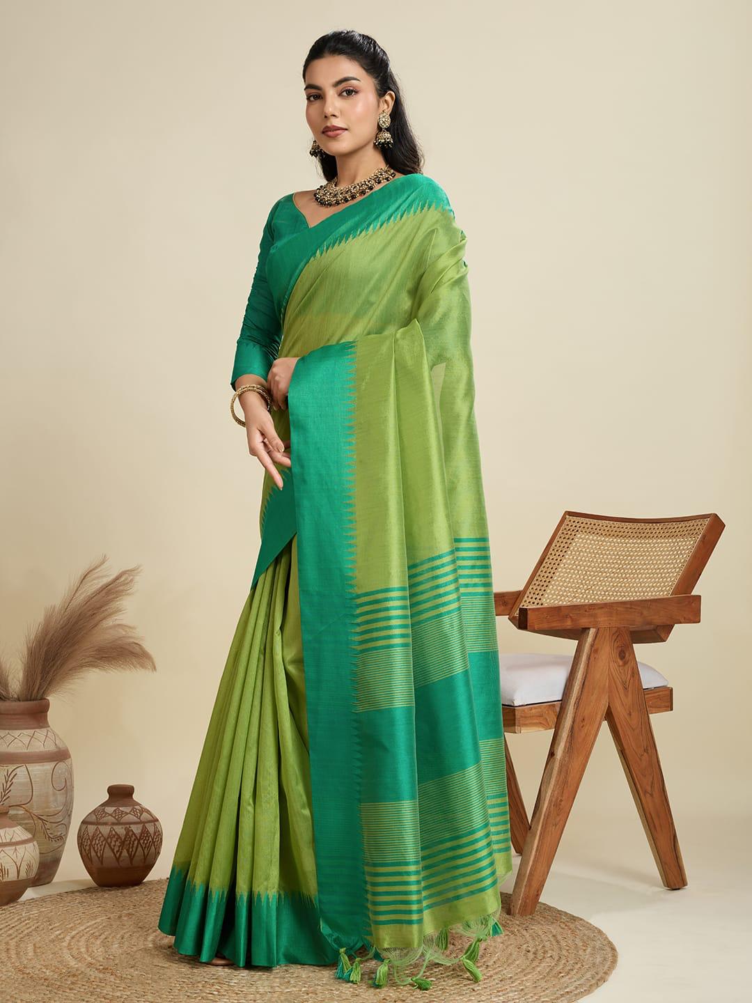 High On Demand Khadi Raw Silk With Weaving Silk Saree - Image 15