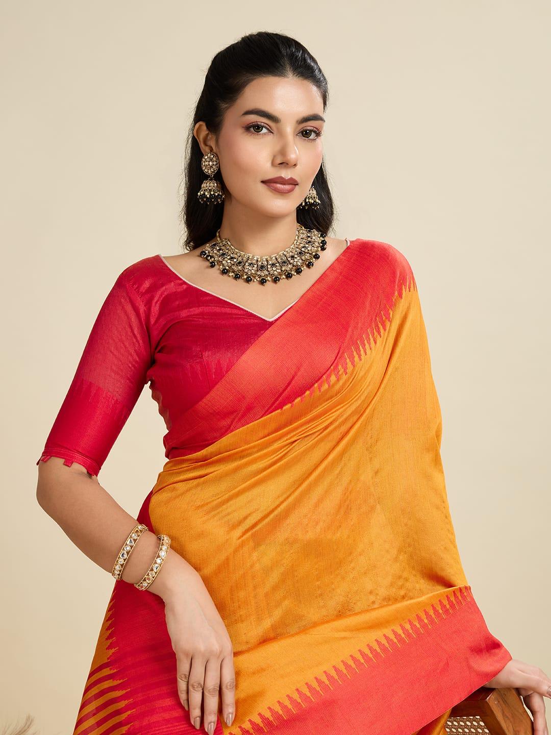 High On Demand Khadi Raw Silk With Weaving Silk Saree - Image 21