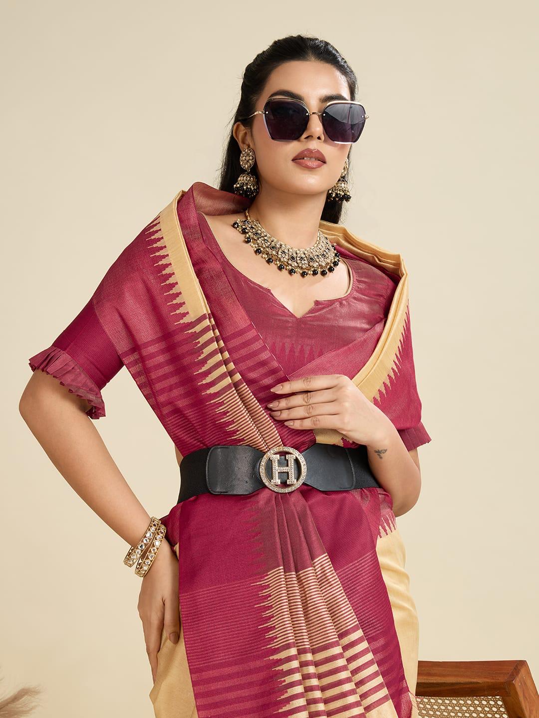High On Demand Khadi Raw Silk With Weaving Silk Saree - Image 26