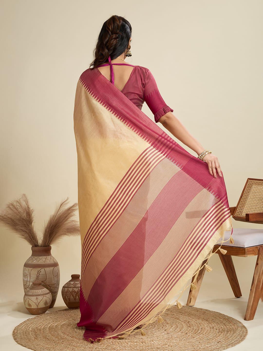 High On Demand Khadi Raw Silk With Weaving Silk Saree - Image 28