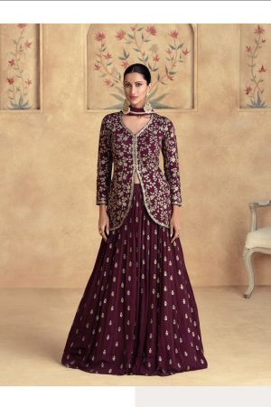 Latest Chinon Silk With Embroidery Lehenga Choli