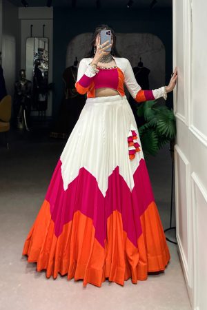 Occasional Wear Rayon With Gamthi And Gota Patti Work Lehenga Choli