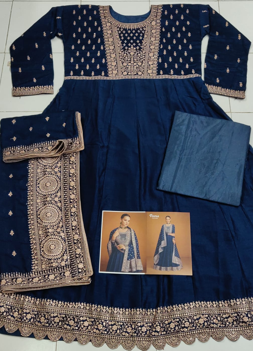 Heavy Premium Silk With Embroidery Sequence Work Salwar Suit - Image 17