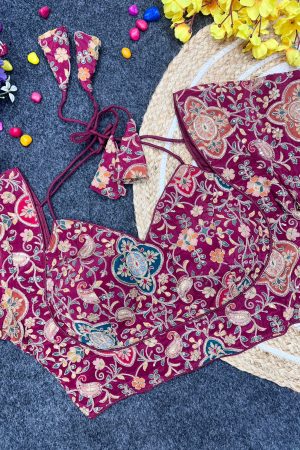 Beautiful Looking Natural Crepe Printed Blouse