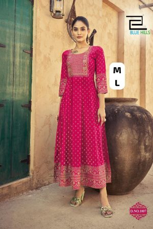 Party Wear Rayon Print With Embroidery Gown