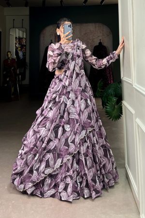 Top Quality Tabby Silk Printed Lehenga Choli