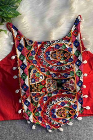 Festival Wear Rayon Cotton With Codding Embroidery With Shell Lace Blouse