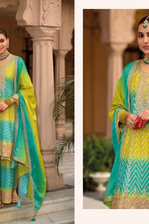 Amazing Color Chinon With Digital Print And Embroidery Salwar Suit