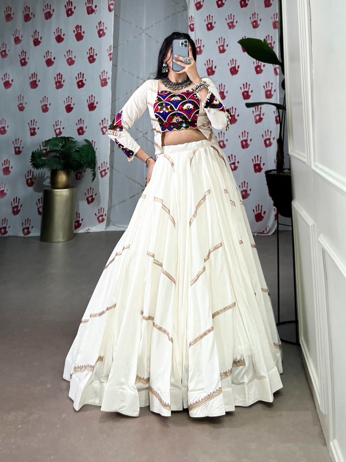 Festival Wear Rayon With Mirror Gamthi Work With Sequins Lace Lehenga Choli - Image 5