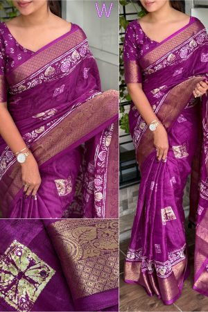 Beautiful Fashionable Muslin Cotton With Gotapatti And Mirror Work Saree