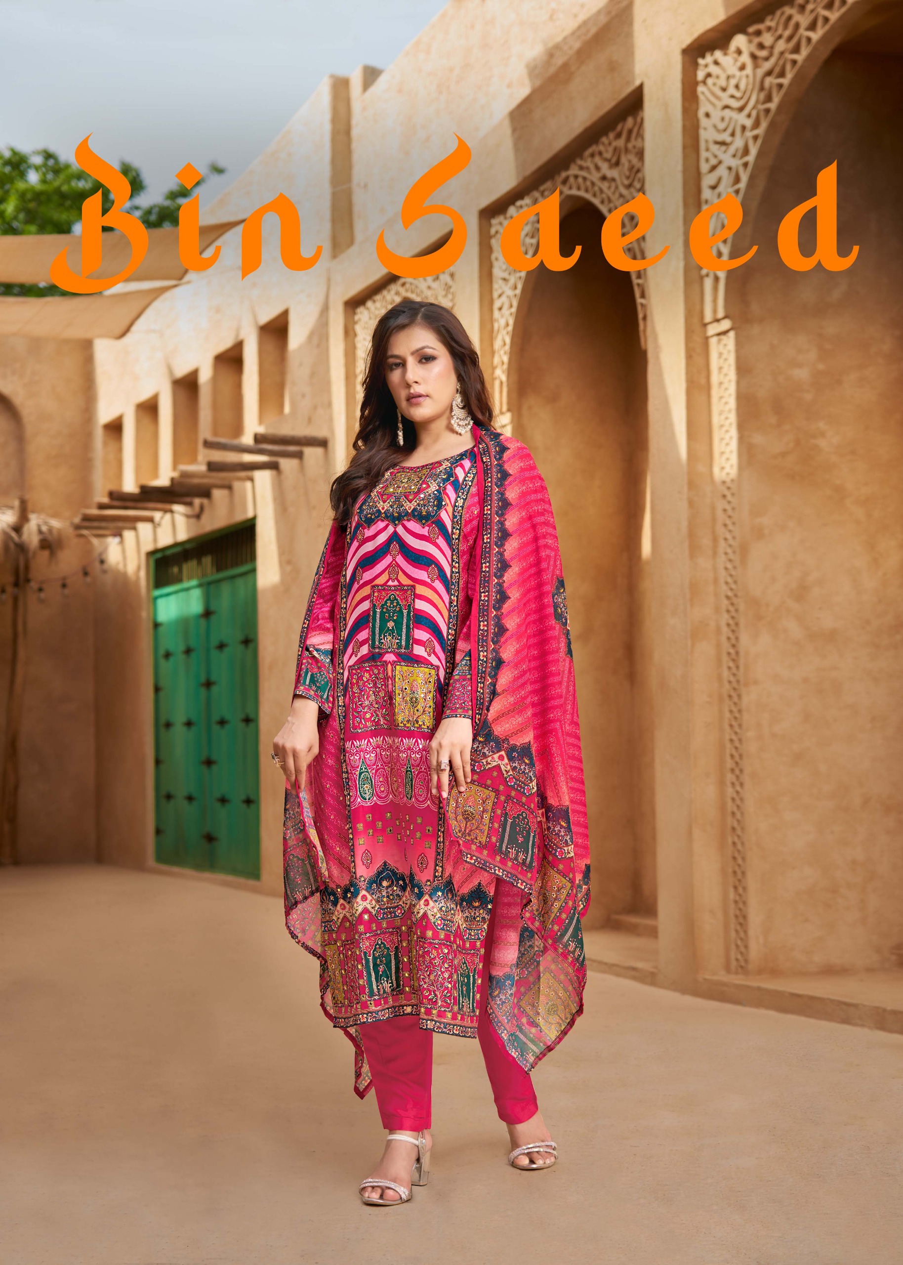 Excellent Quality Digital Print Muslin With Handwork And Mirror Work Kurti Pant And Dupatta - Image 2