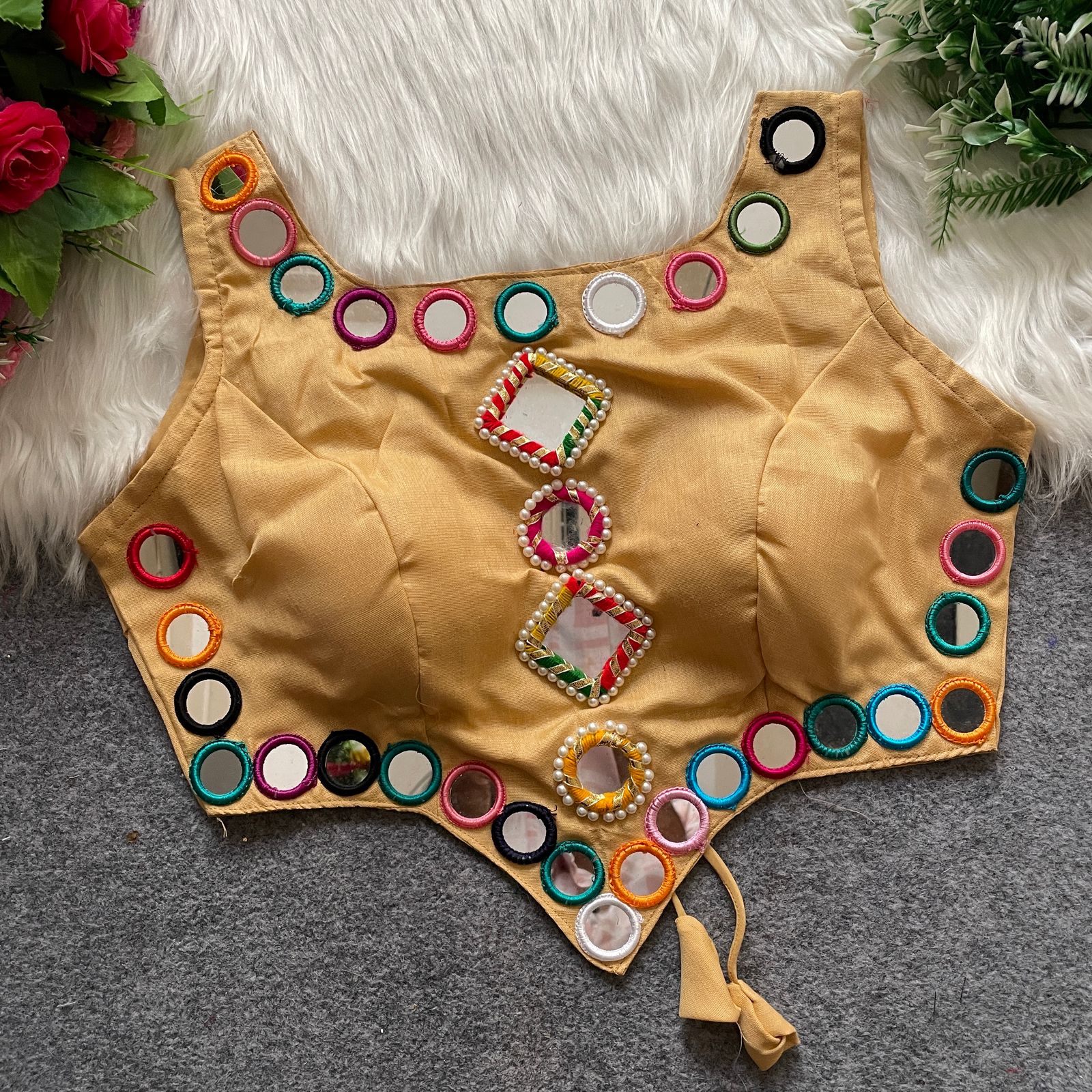 Amazing Color Pure Rayon With Mirror Work Blouse - Image 6