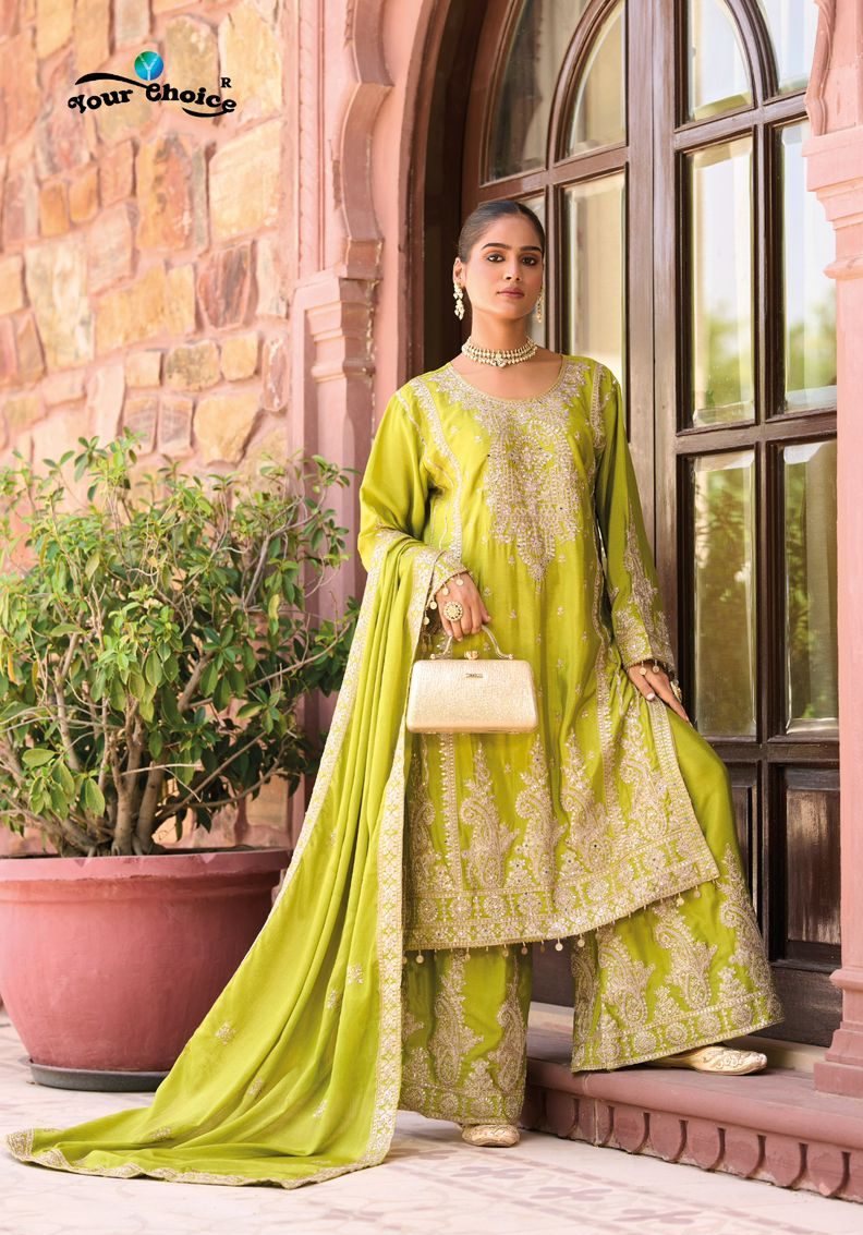 Latest Trendng Chinon With Embroidery Work Salwar Suit