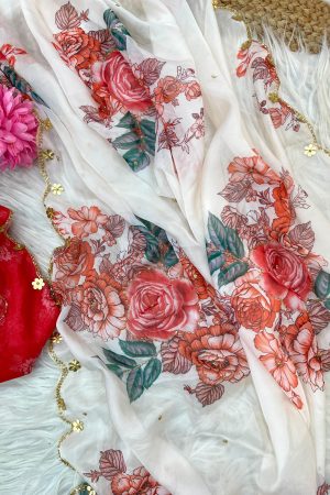 Trending Teby Silk With Digital Print Saree