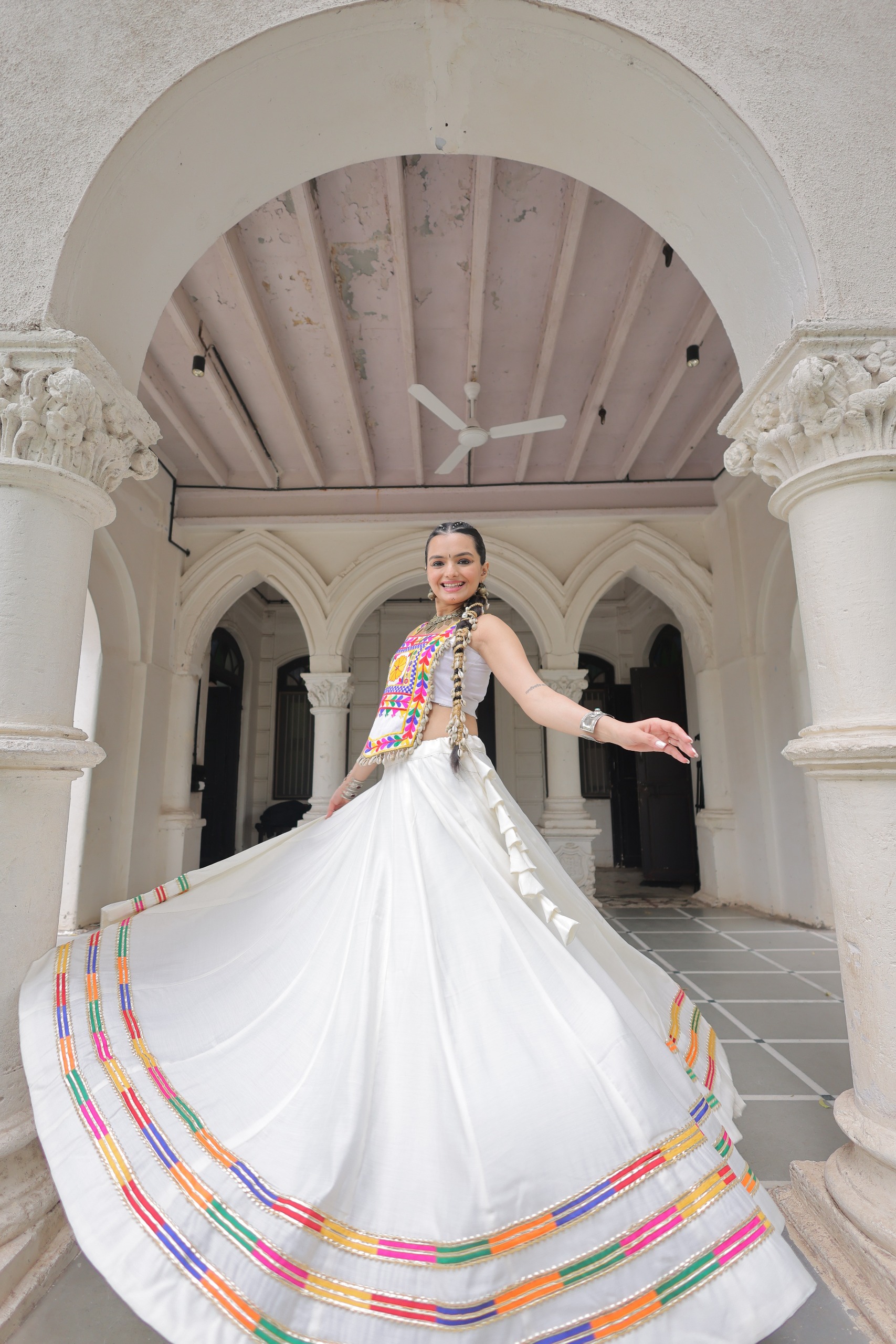 Navratri Collection Roman With Gamthi And Mirror Work Lehenga Choli - Image 19