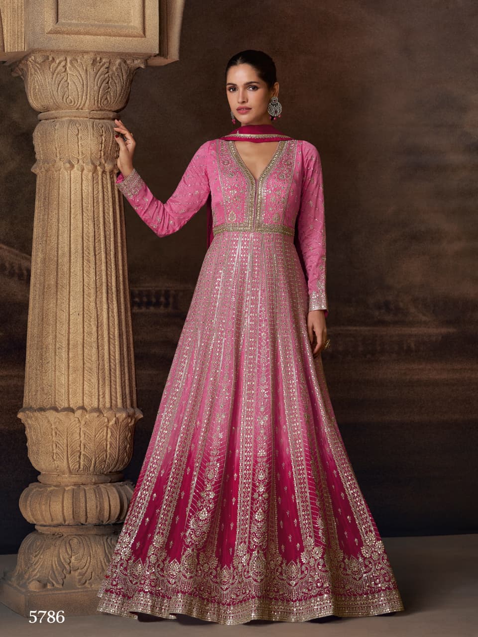 Amazing Color Real Georgette With Sequins Embroidery Salwar Suit - Image 4