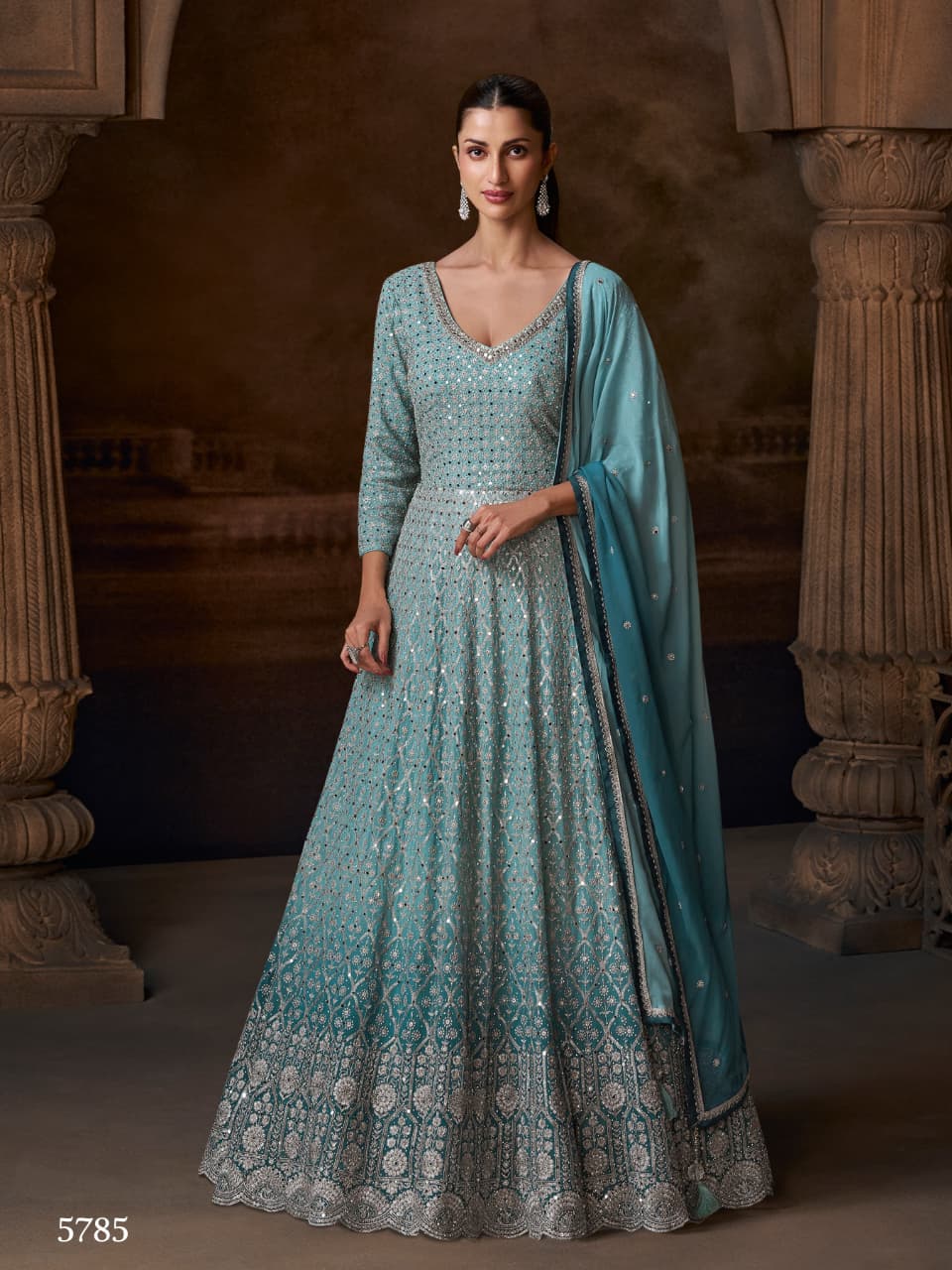 Amazing Color Real Georgette With Sequins Embroidery Salwar Suit - Image 6