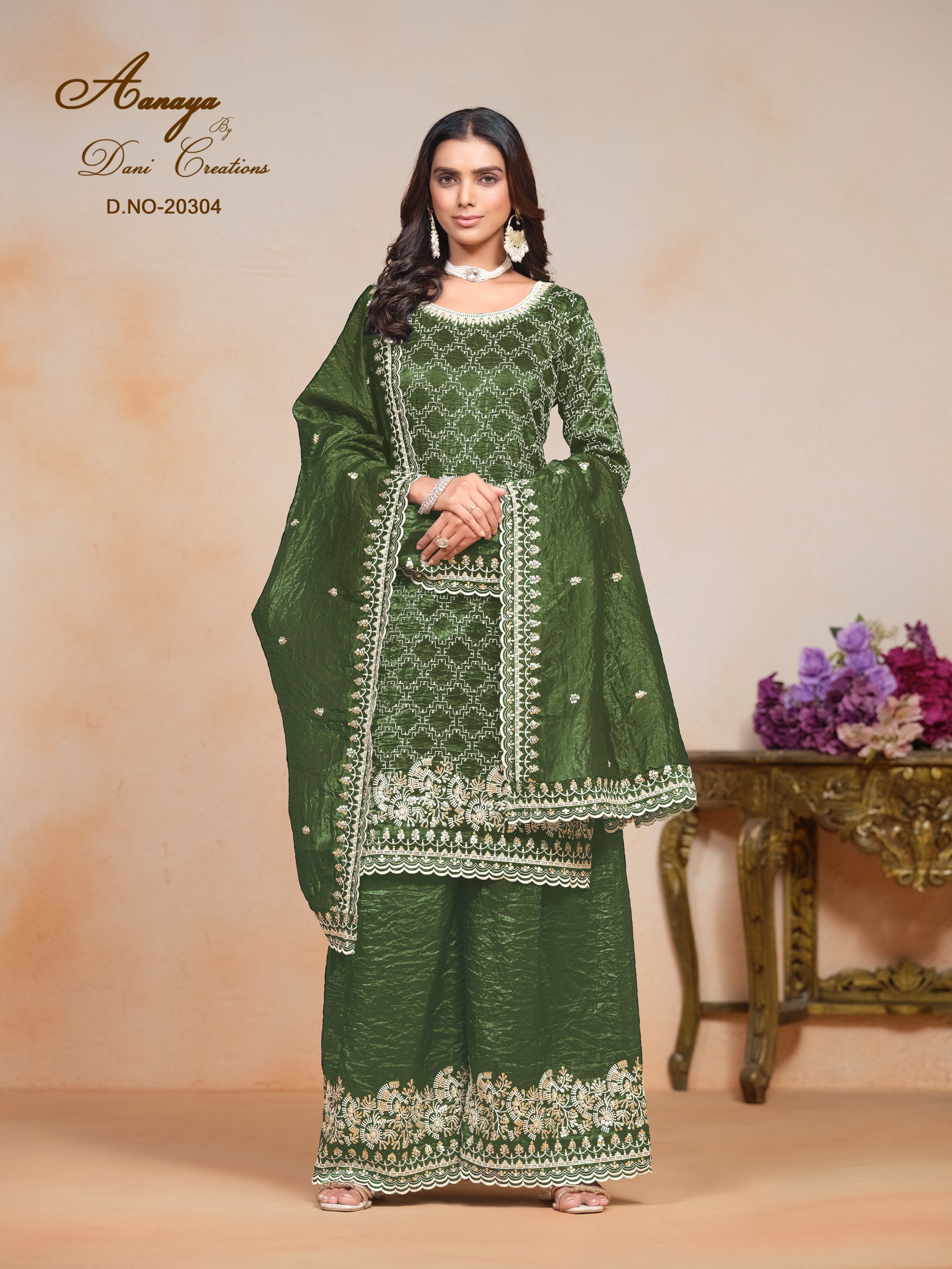 Fashionable Soft Organza With Embroidery Salwar Suit - Image 5
