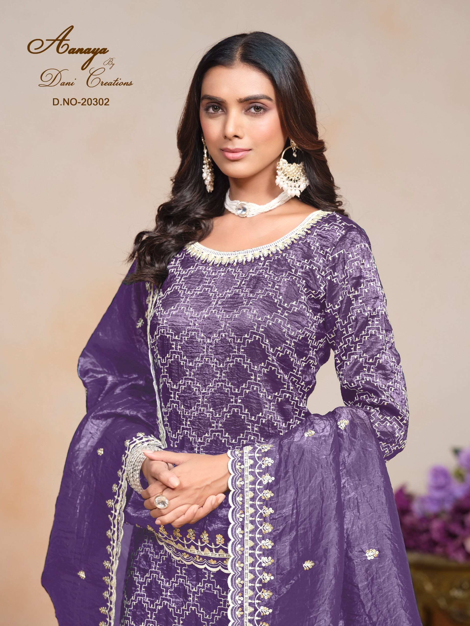 Fashionable Soft Organza With Embroidery Salwar Suit - Image 6