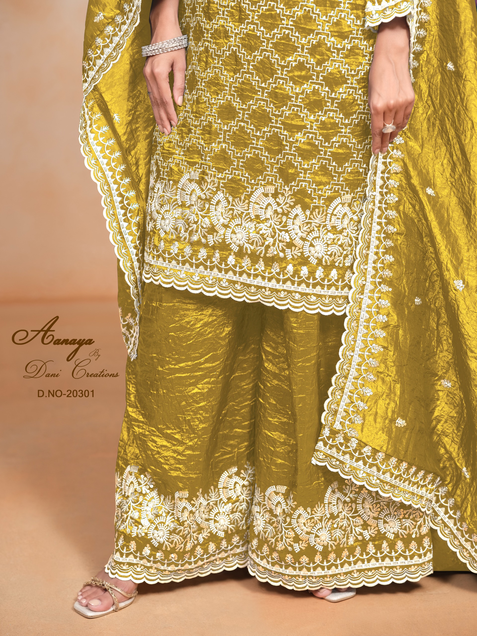 Fashionable Soft Organza With Embroidery Salwar Suit - Image 9