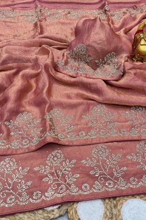 Hot Selling Space Silk With Jarkhan Work Saree