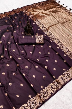 Attractive Banarsi Silk With Zari Weaving Saree