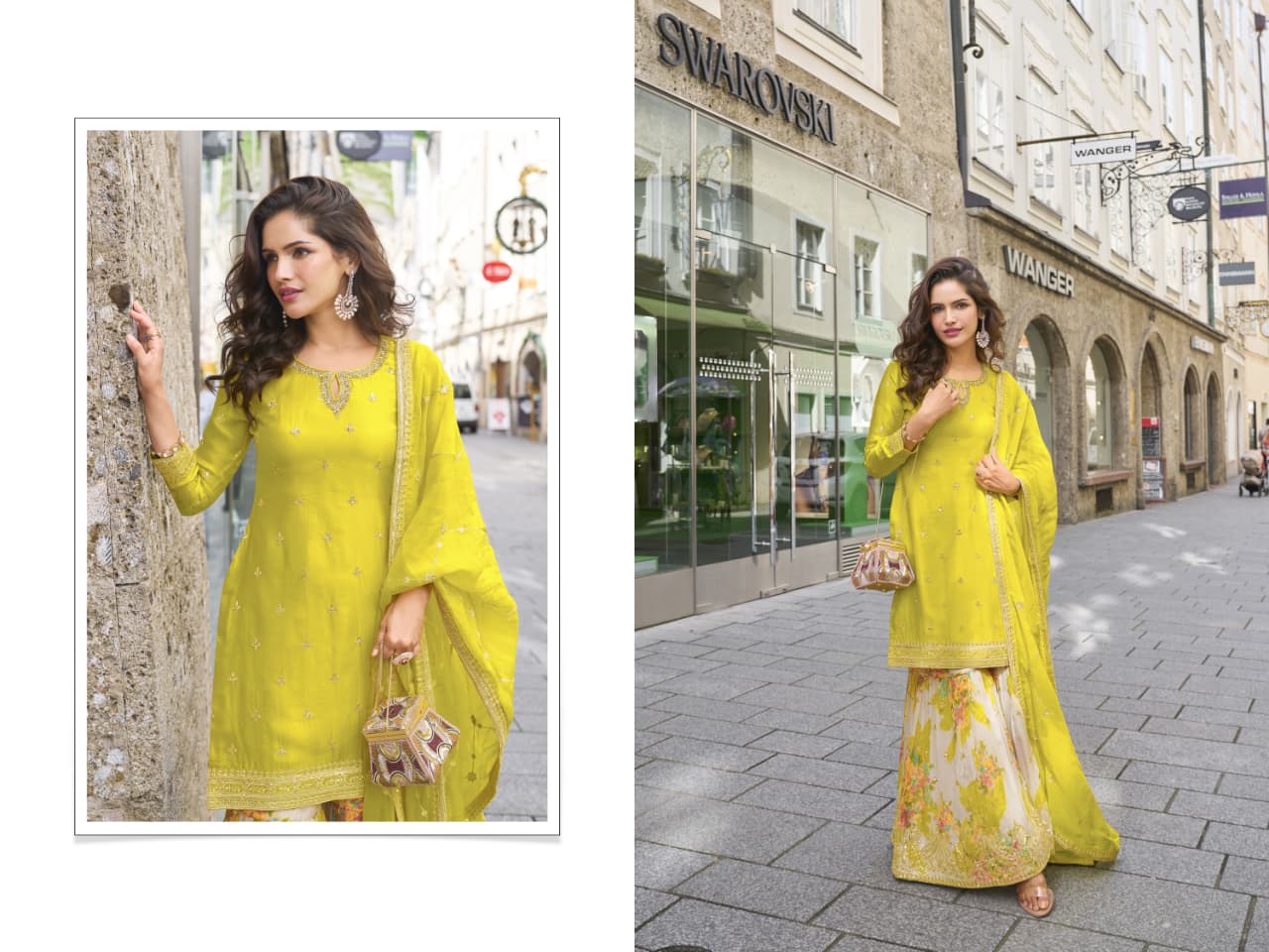 Designer Chinon Silk With Sequins Embroidery Salwar Suit - Image 5