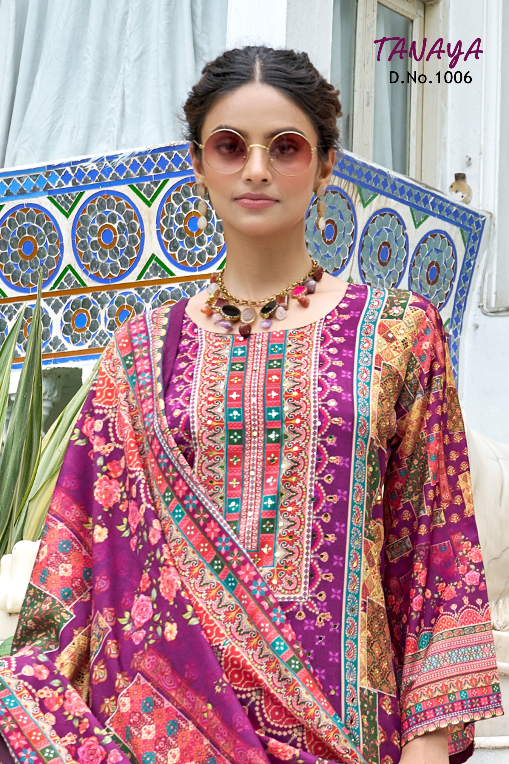 New Arrival Crape Silk With Digital Print And Mirror Work Kurti Pant and Duaptta - Image 3
