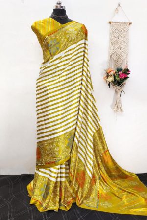 Designer Fancy Gajji Modal With Printed Work Saree