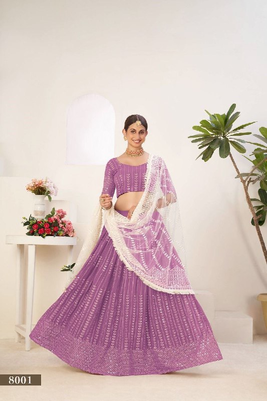 Indian Traditional Georgette With Sequence Embroidery Work Lehenga Choli - Image 2