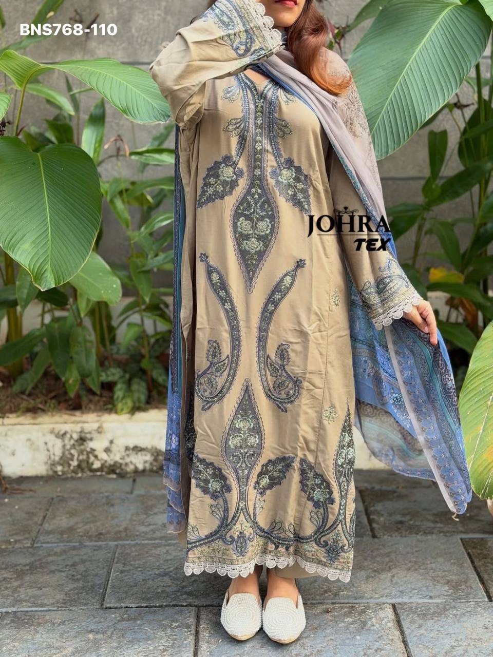 Best Fabric Eid Special Indian Export Quality Rayon Cotton Salwaar-Suit set with Embroidered work