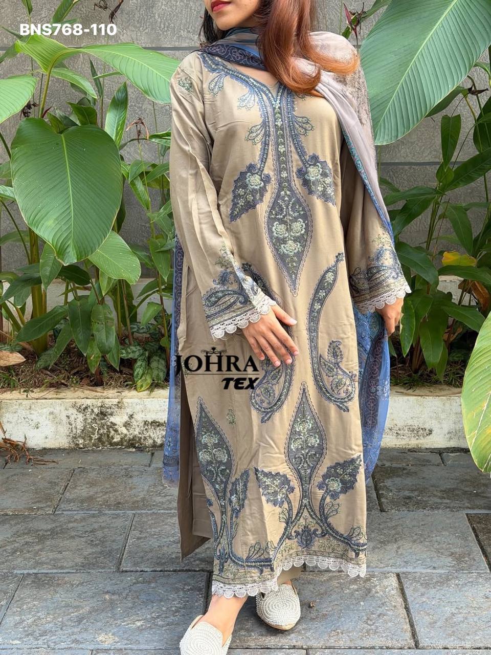 Best Fabric Eid Special Indian Export Quality Rayon Cotton Salwaar-Suit set with Embroidered work - Image 4