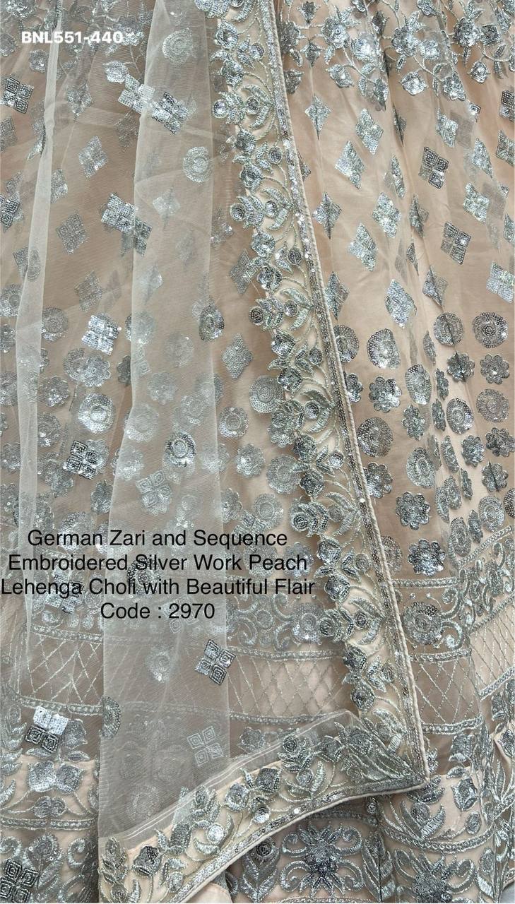 Best Quality Wedding Wear Net with Zari-Sequence & Thread Embroidery Work Lehenga Choli & Dupatta - Image 8