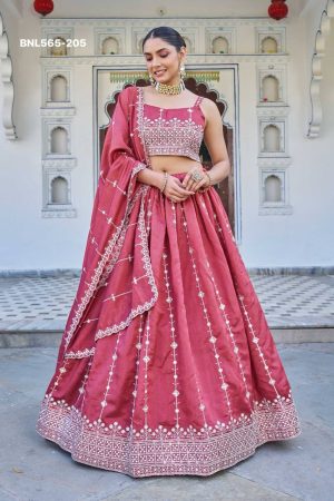 Premium Quality Latest Designer Heavy Silk with Embroidery Work Lehenga Choli & Dupatta Set