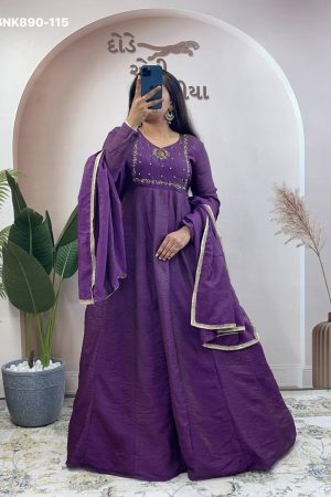 Amazing Color Gorgeous Looking Foux Gorgette with Lace Work Top-Plazzo & Dupatta Set Ocassional Wear