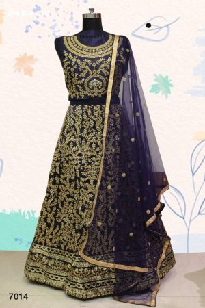 Indian Traditional Mulberry Silk with Sequence & Embroidery Work Lehenga-Choli & Dupatta Set