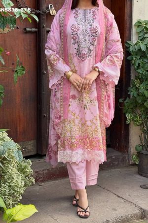 New Arrival Beautiful Cotton with Printed & Embroidery Patch Work Salwaar-Kameez & Dupatta Set