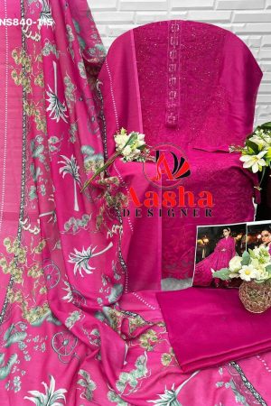 Festival Wear Best Quality Heavy Rayon Cotton with Embroidered Salwaar-Kameez & Dupatta Set