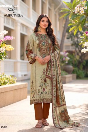 New Variety Viscose Muslin with Digital Print-Aari & Handwork Salwaar-Suit & Dupatta Set